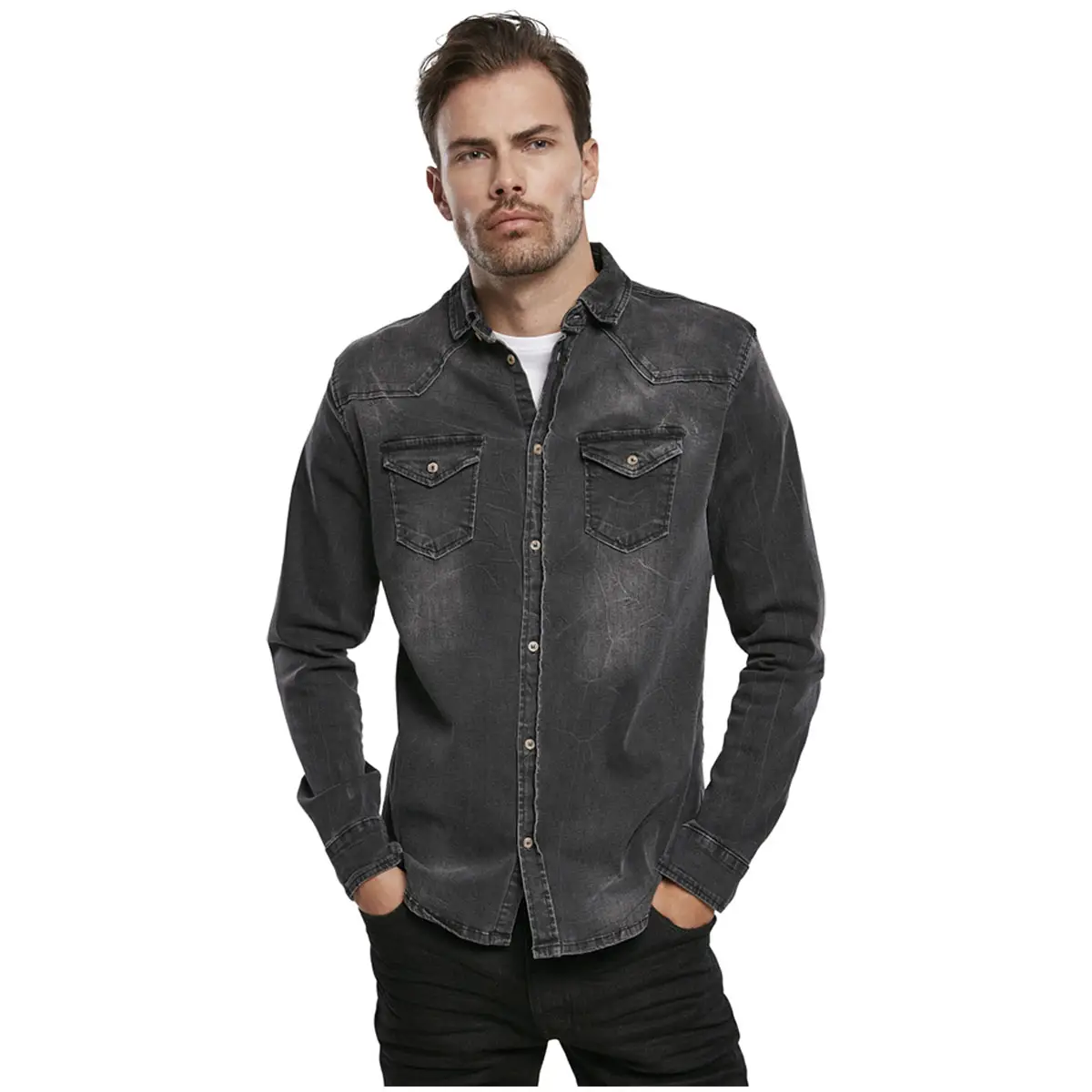 Riley Denim Hemd schwarz