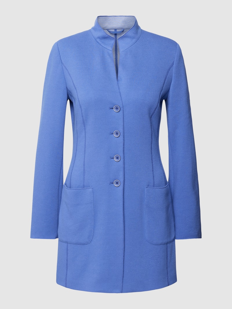 Blazer mit Stehkragen in royalblau