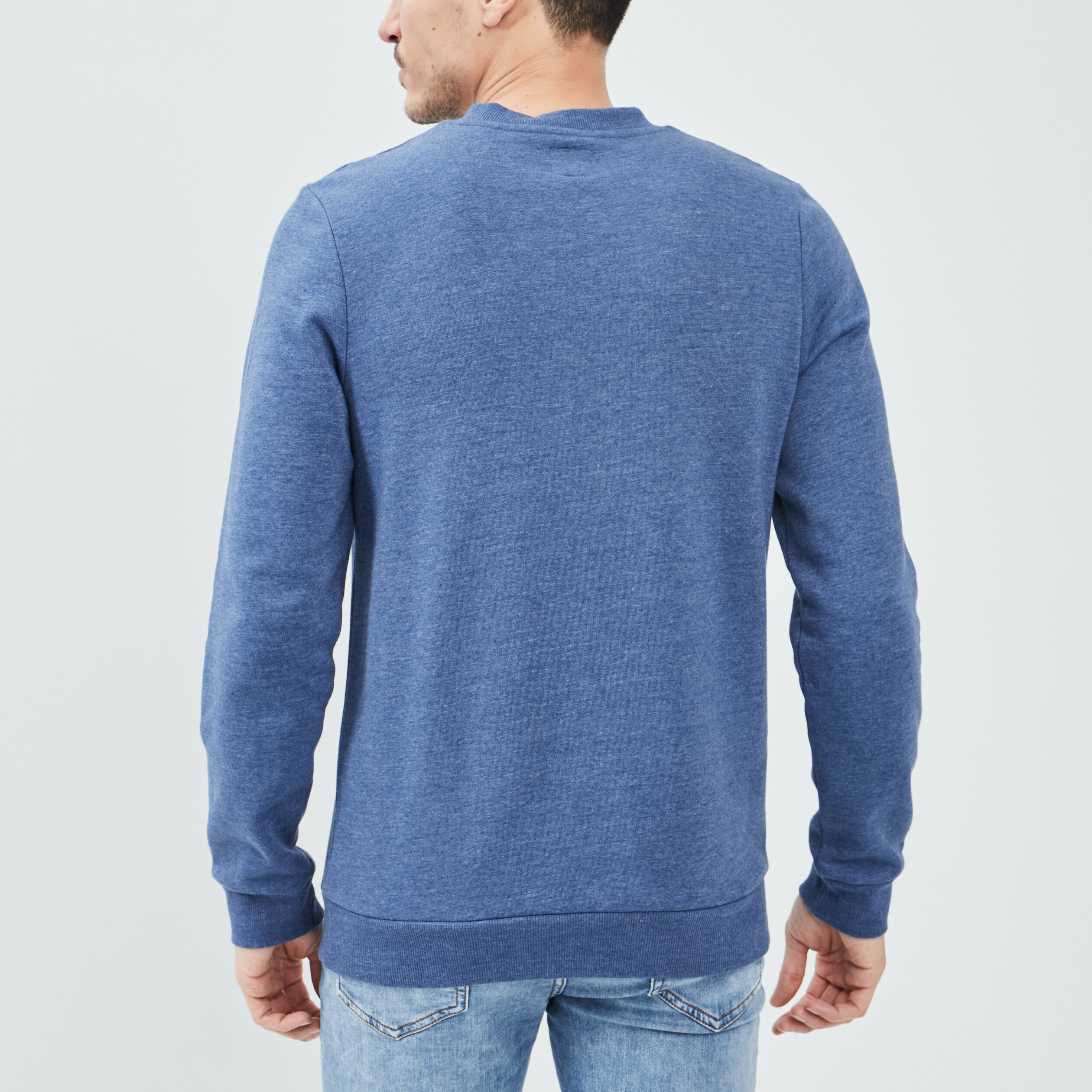 Sweat manches longues Creeks bleu foncé homme | La Halle