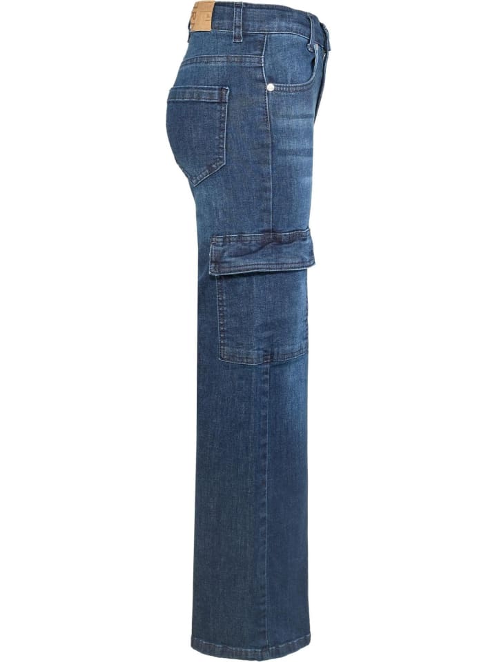 Blue Effect Wide Leg Cargojeans slim fit in dark blue günstig kaufen