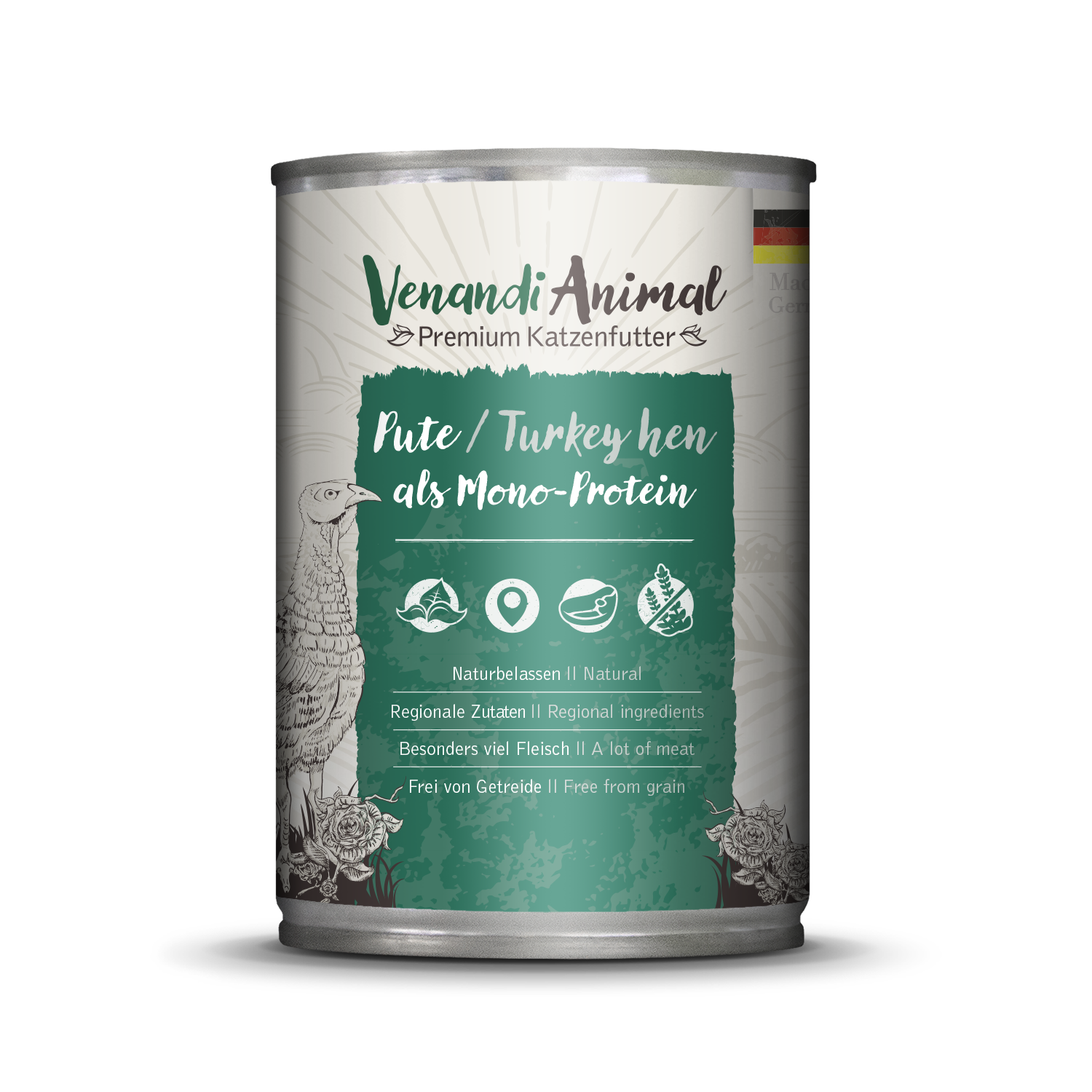 Venandi Nassfutter Venandi Animal Mono-Protein 6x400 g Pute