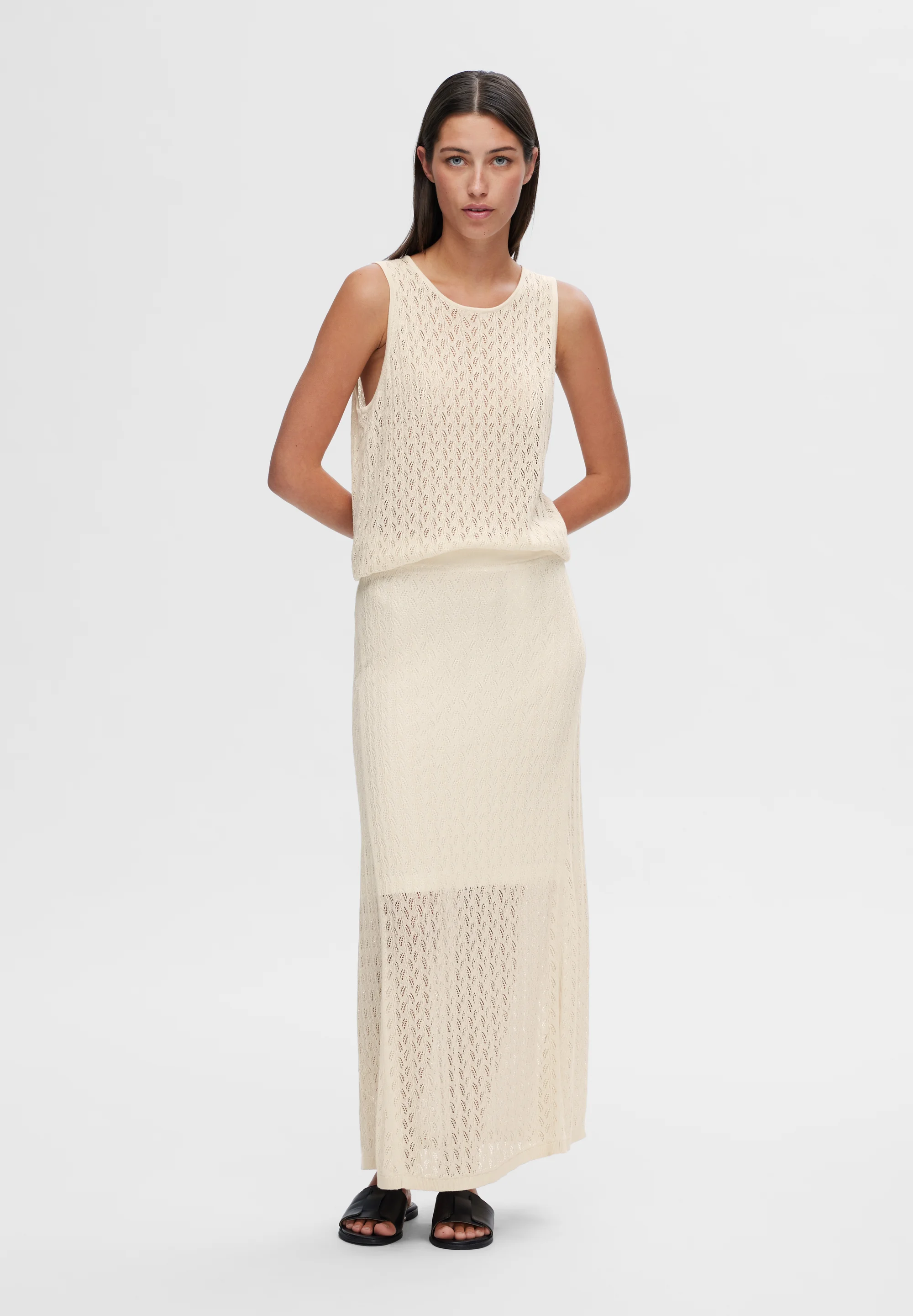 Selected Femme SLFAGNY LONG SKIRT - Falda de campana