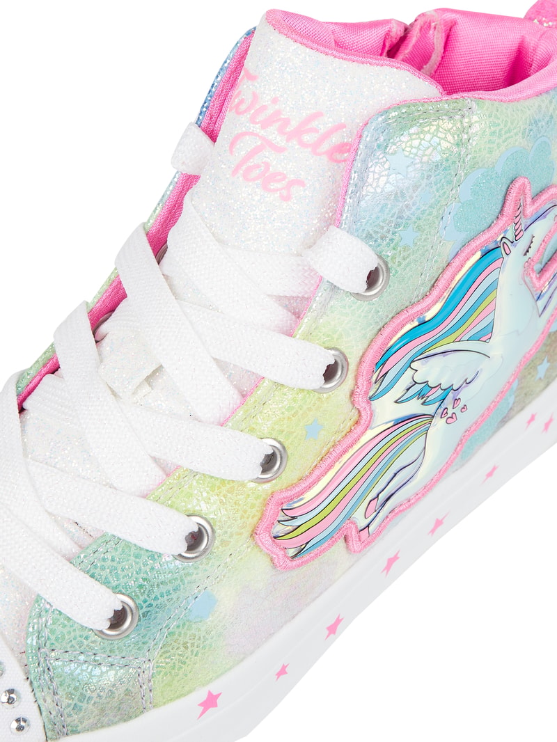 High Top Sneaker mit LEDs Modell 'Unicorn Galaxy' in silber