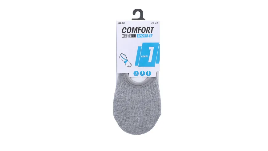 MOVE UP Sport Unisex Sportsocken Füßlinge grau