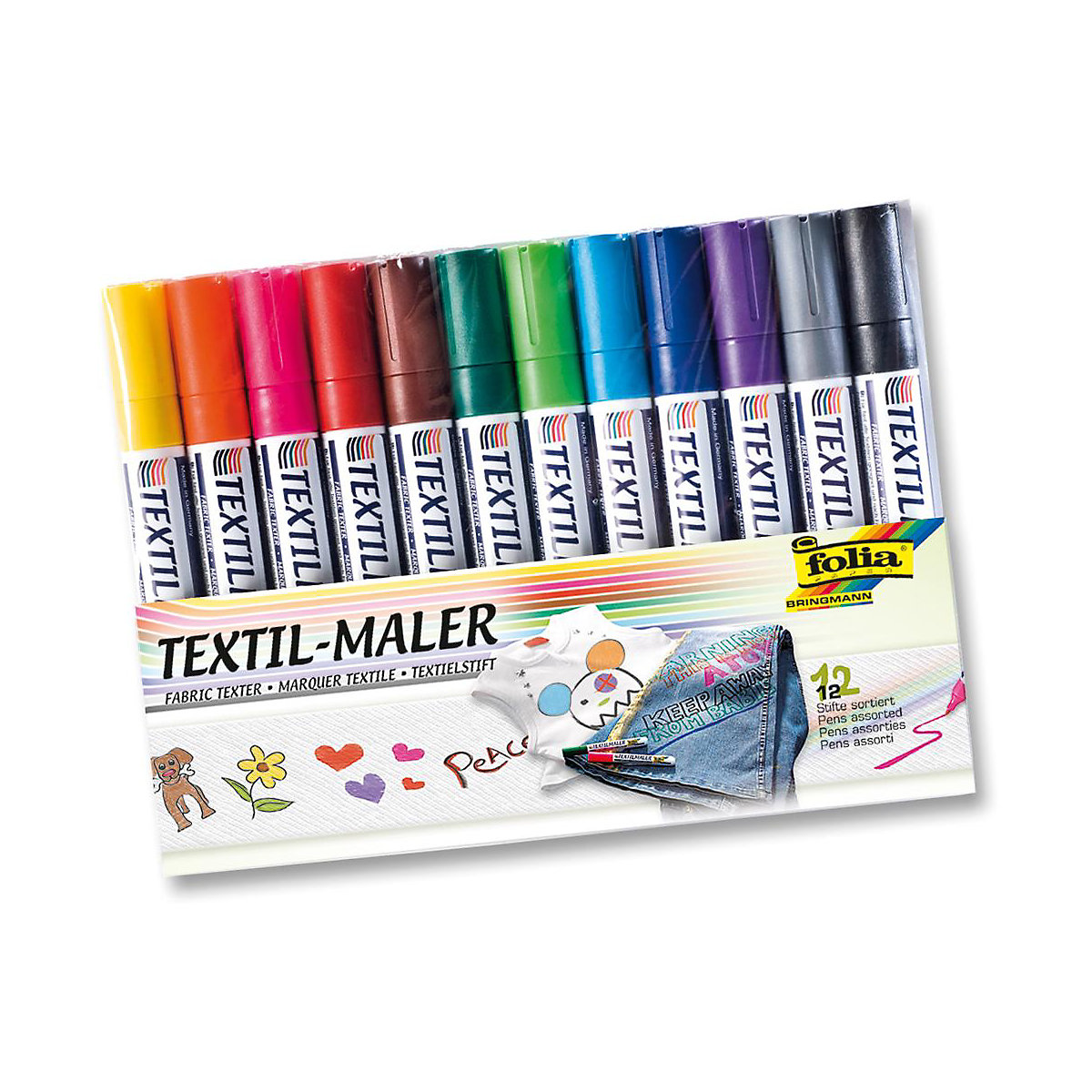 Textilmaler, 12 Farben