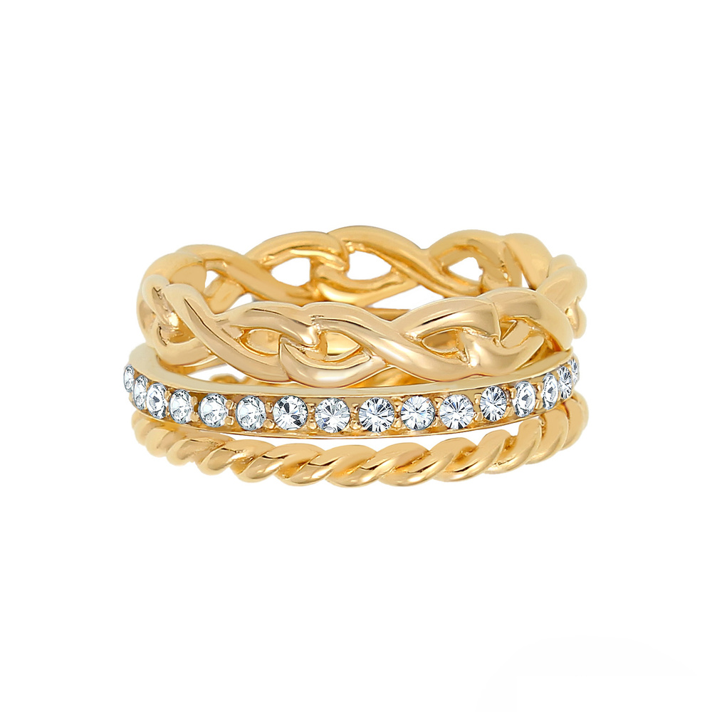 Elli Elli Bague Infinity Cristaux Bague Femme - (925/1000) Argent Bague