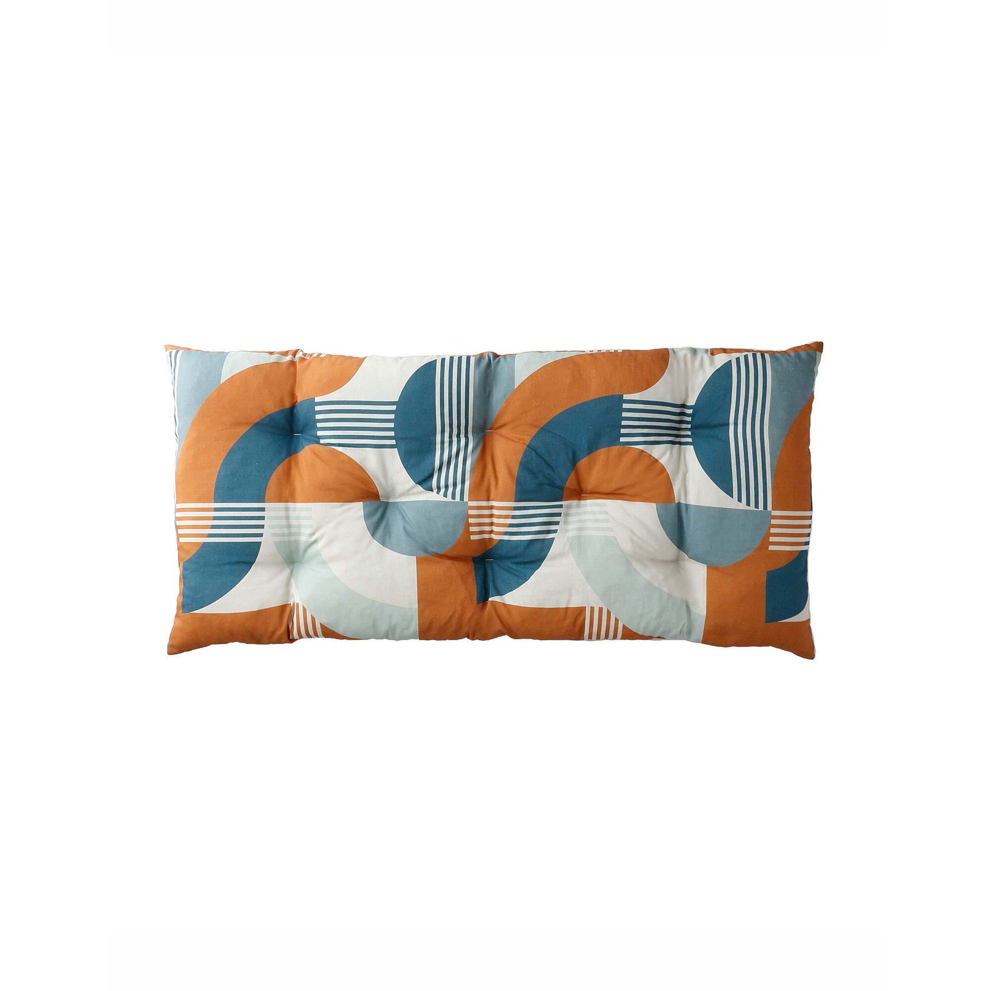 Long coussin déco imprimé géométrique Art Déco