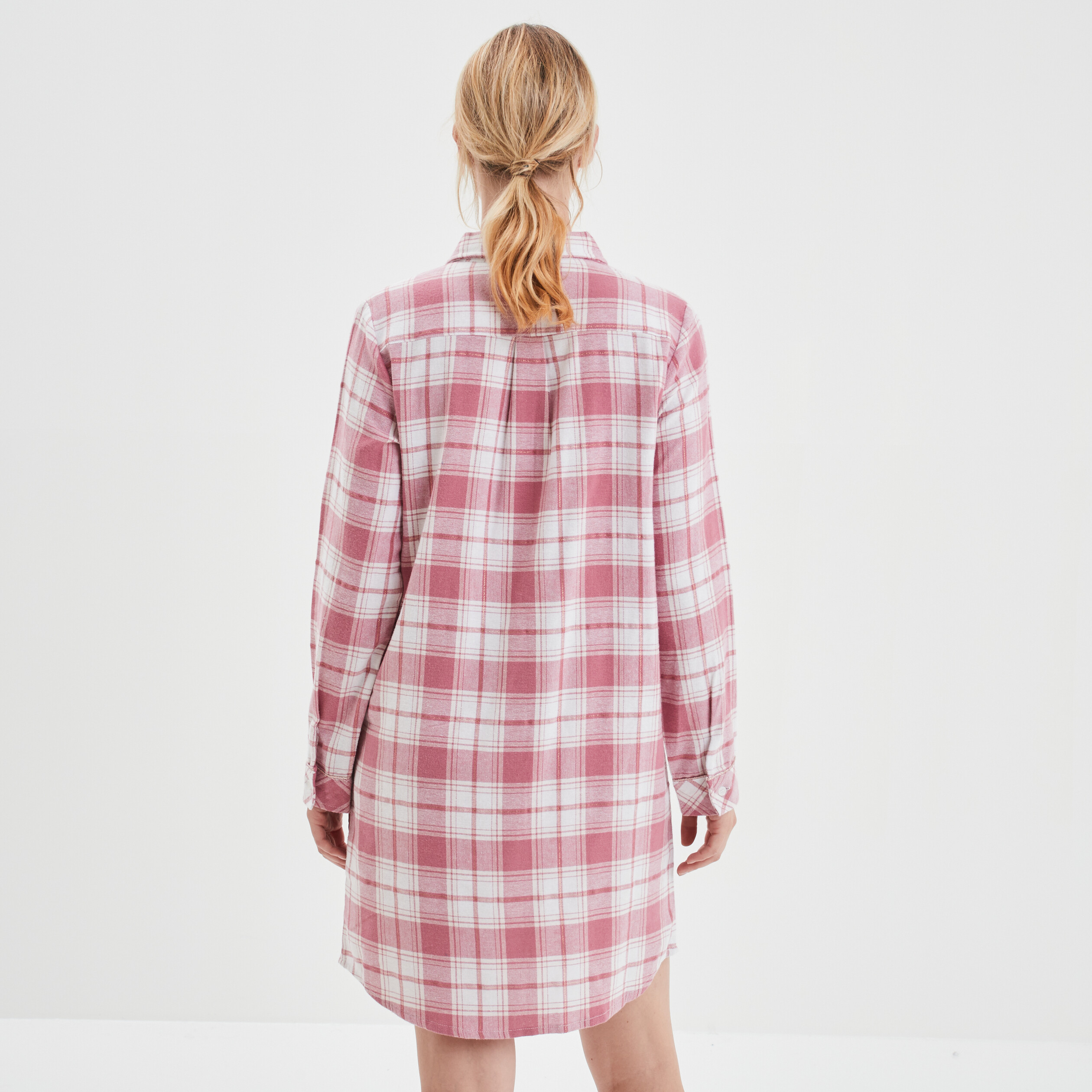 Chemise de nuit droite rose framboise femme | La Halle