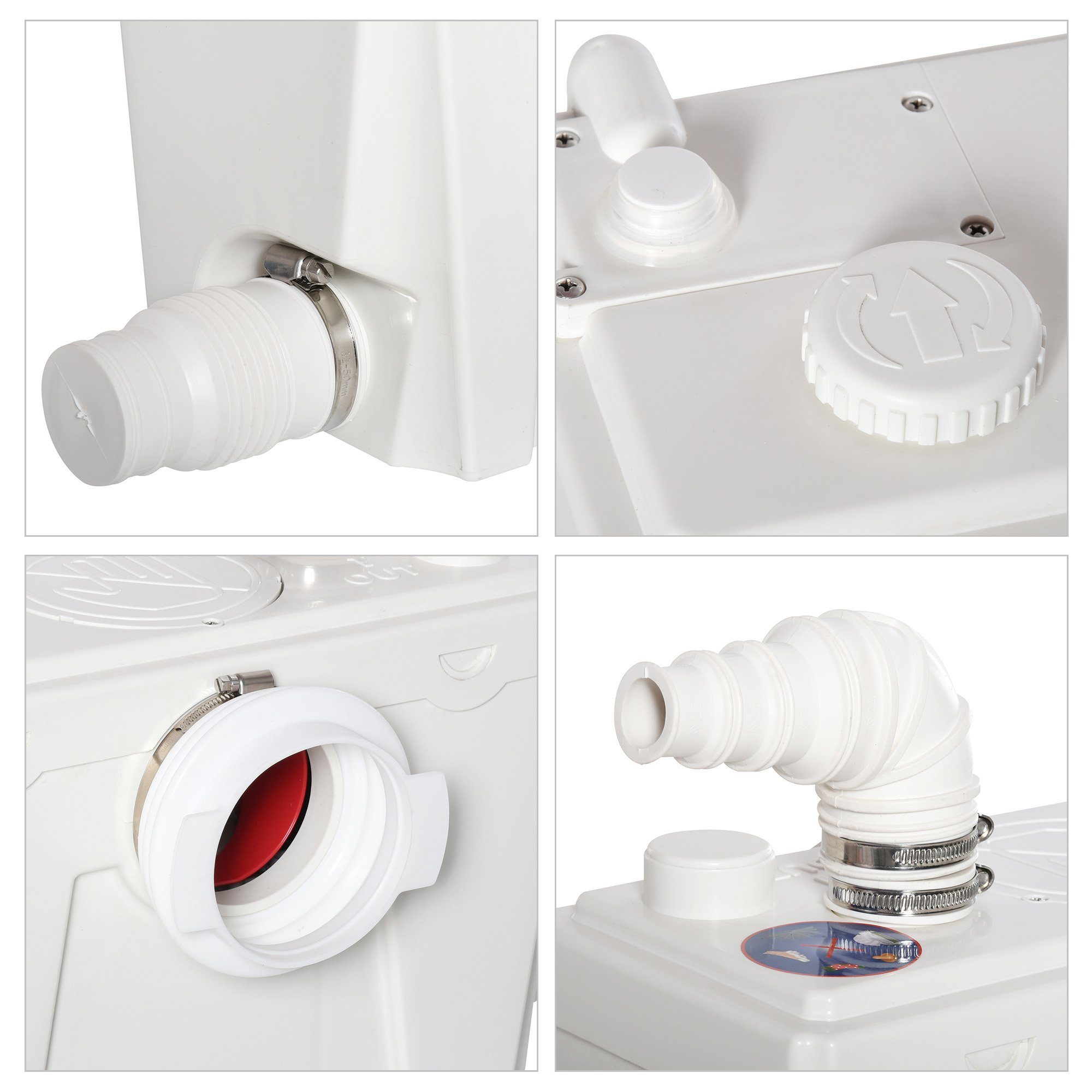 HOMCOM Hebeanlage (Set, 1-tlg., Fäkalienpumpe), Abwasserpumpe 500W Haushaltspumpe für WC Dusche
