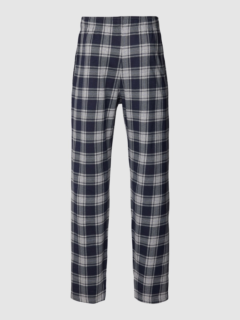 Pyjama-Hose mit Karo-Muster in marineblau