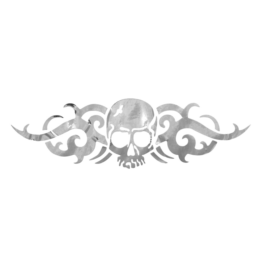 Aufkleber "Totenkopf Design", Auto-Sticker in Chromoptik, selbstklebend, 1 Stück - ATU