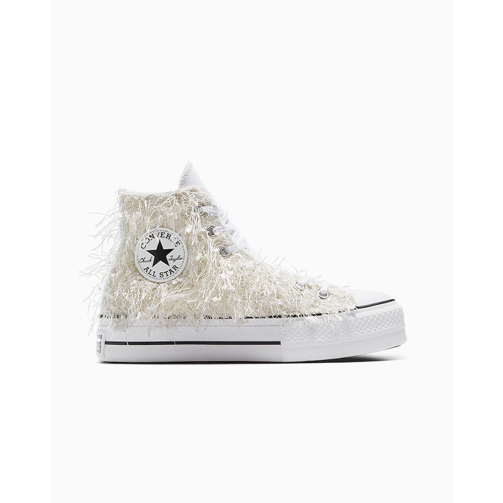 Converse Chuck Taylor All Star Lift Frayed A10227C / weiss