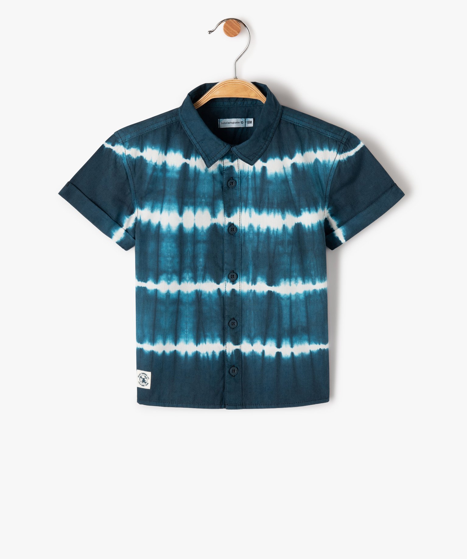 Chemise bébé Garçon à manches courtes tie-and-dye - Lulu... bleu | GEMO
