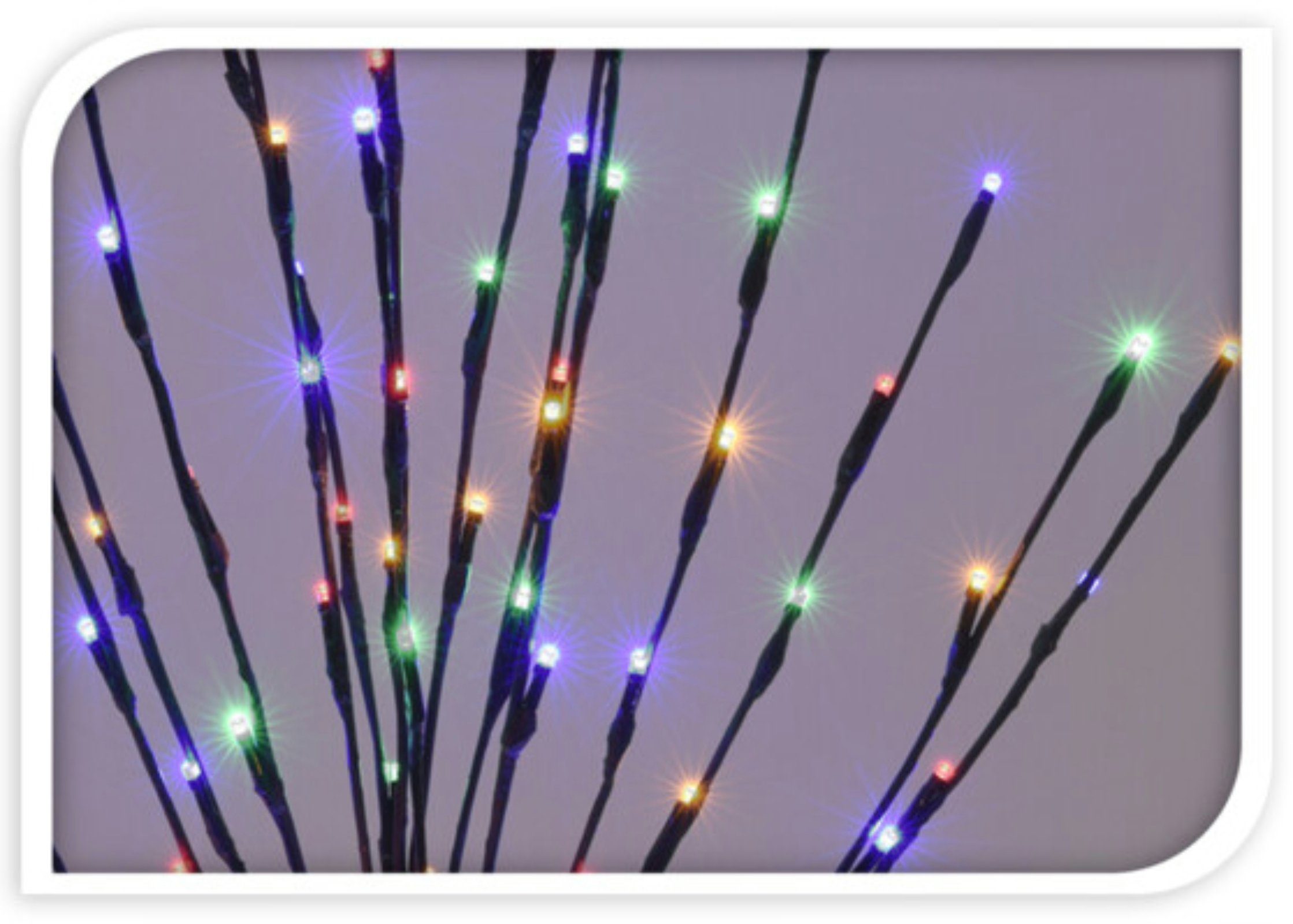 SELF IMPORT AGENCIES LED Baum Gartenstecker A030, Timerfunktion, LED fest integriert, Mehrfarbig, 80 LED´s Bunt Timer Batteriebetrieben