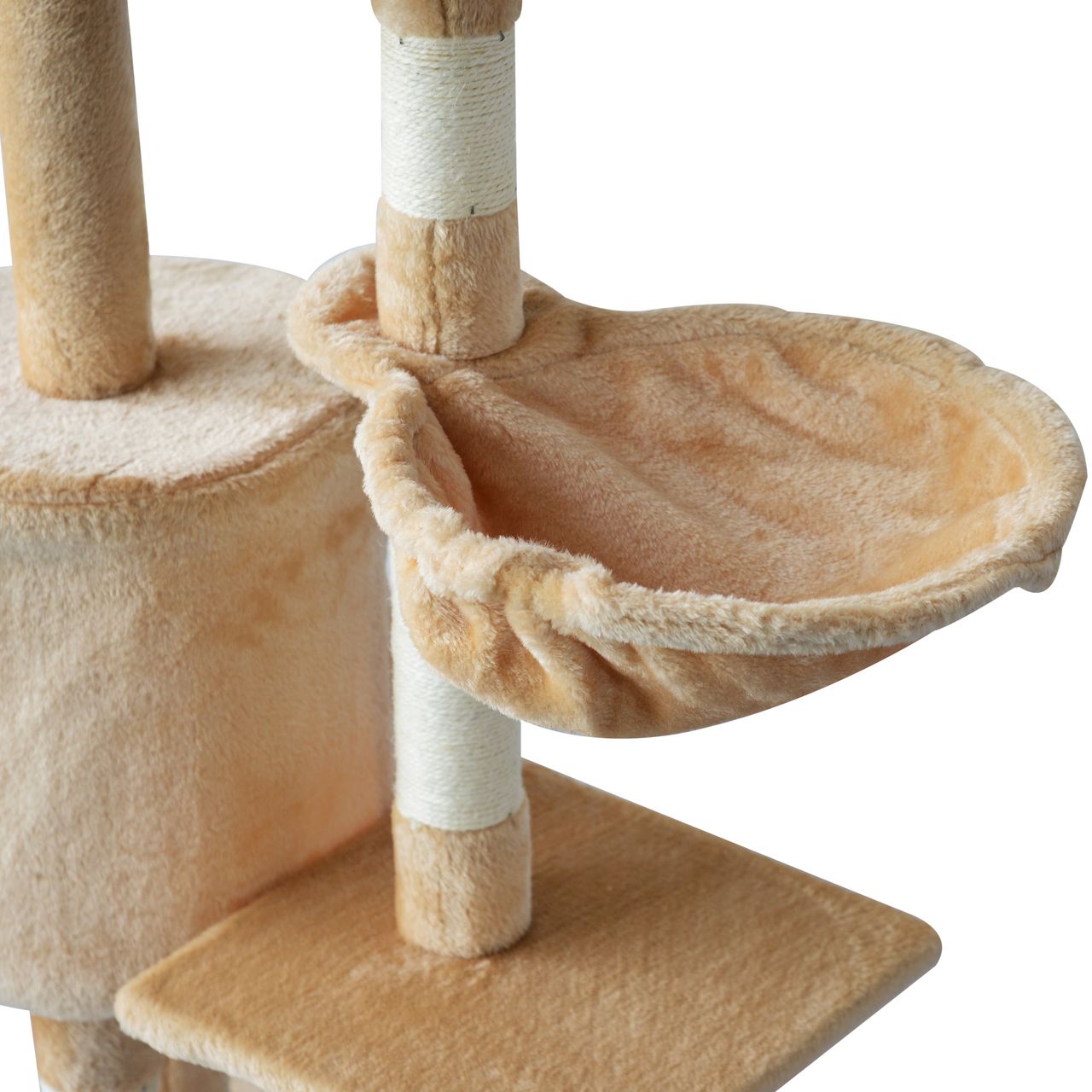PawHut Katzenbaum Kratzbaum Katzenkratzbaum Kletterbaum Katze Treppe 4 Spielzeug