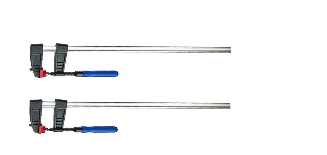 Vago-Tools 2x Schraubzwinge 250 x 50 mm Leimzwinge Klemmzwinge Einhandzwinge
