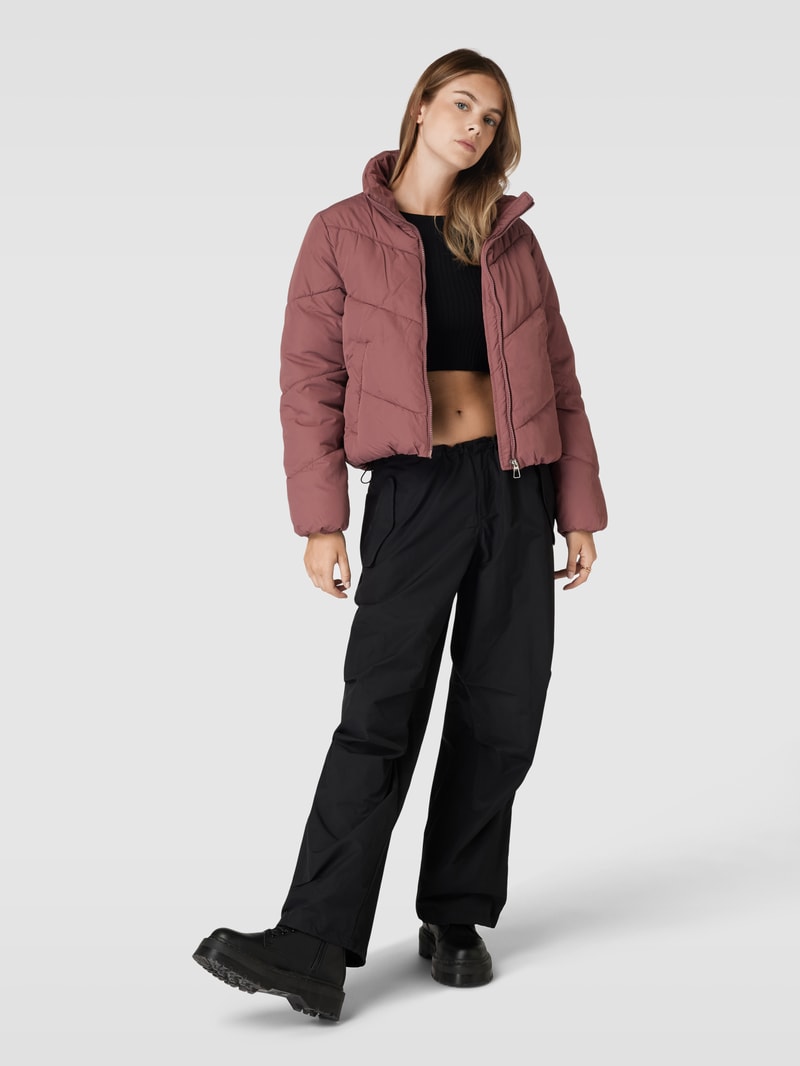 Steppjacke mit Stehkragen Modell 'MAGGI' in aubergine