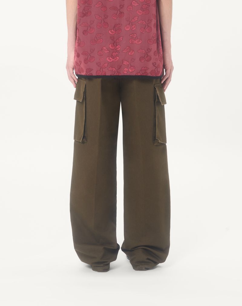 Calça Cargo Gabardine de Algodão Valentino