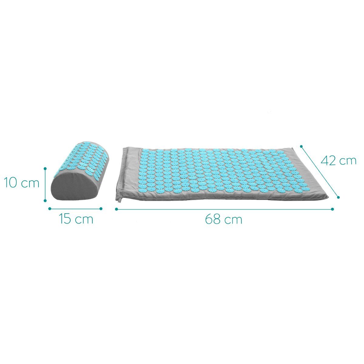 Navaris Akupressurmatte 2in1 Akupressur Massage Set - Matte und Kissen inkl. Tasche