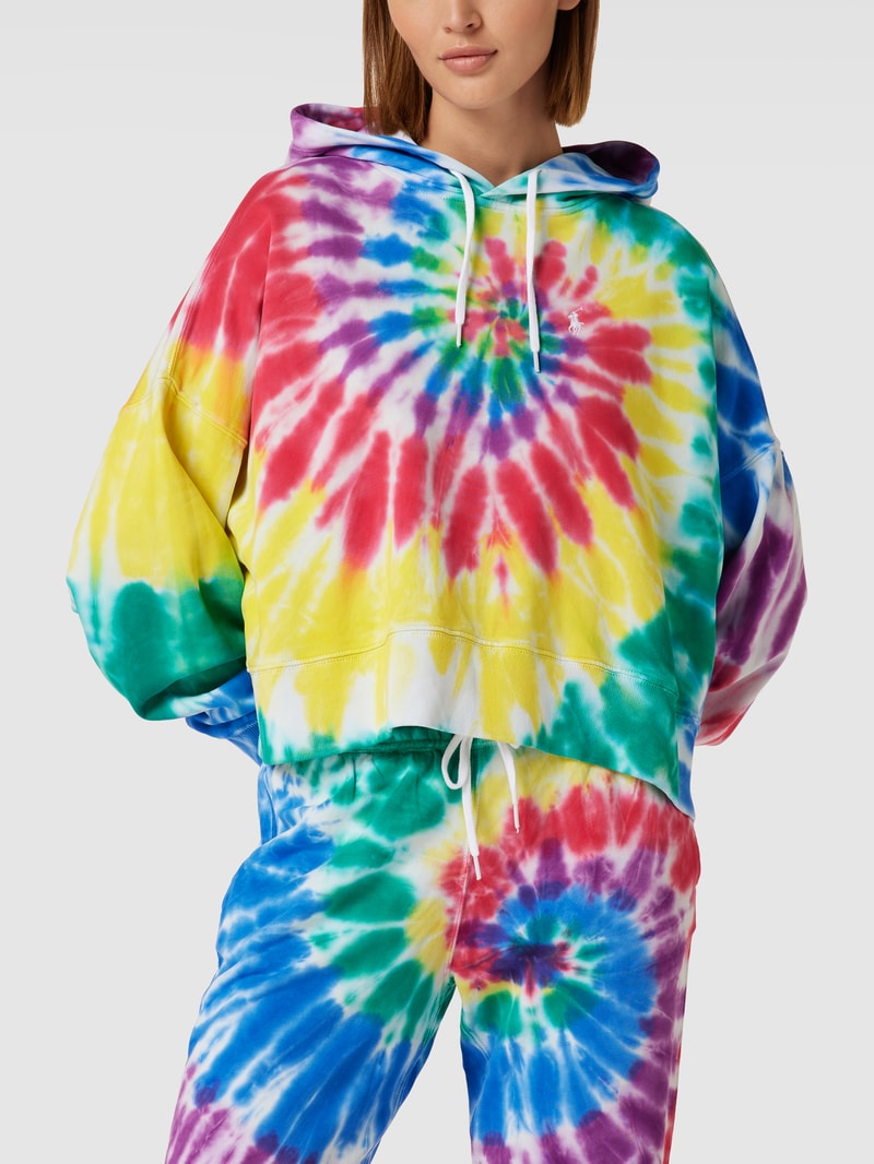Hoodie mit Logo-Stitching in grün