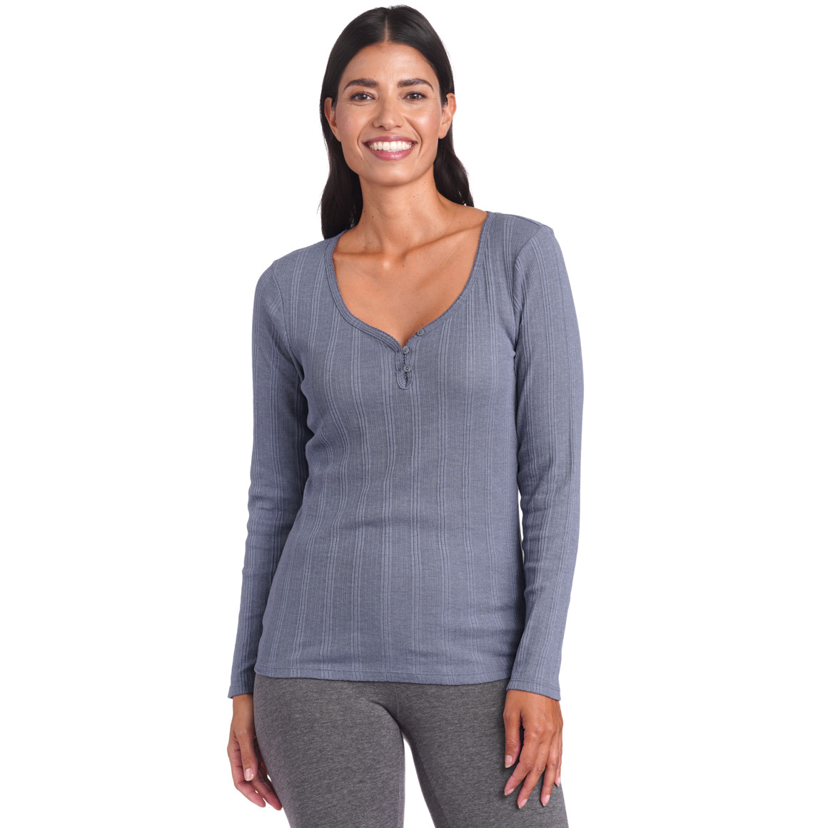 Damen Schlafshirt mit Ajour-Muster