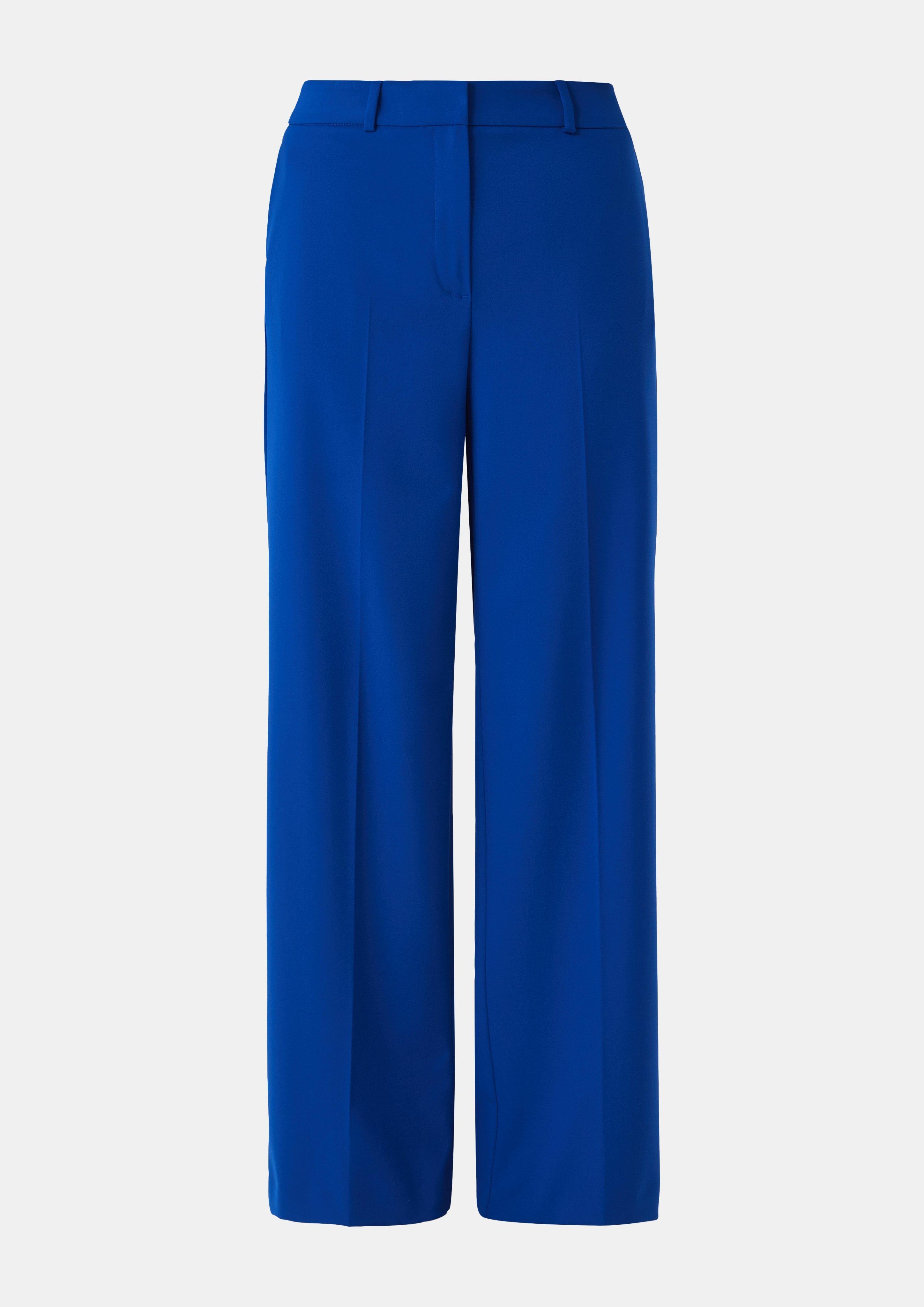 Anzughose mit Wide Leg - ozeanblau