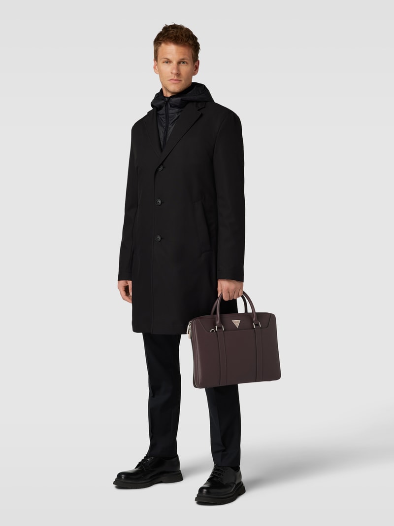 Laptoptasche mit Label-Applikation in aubergine