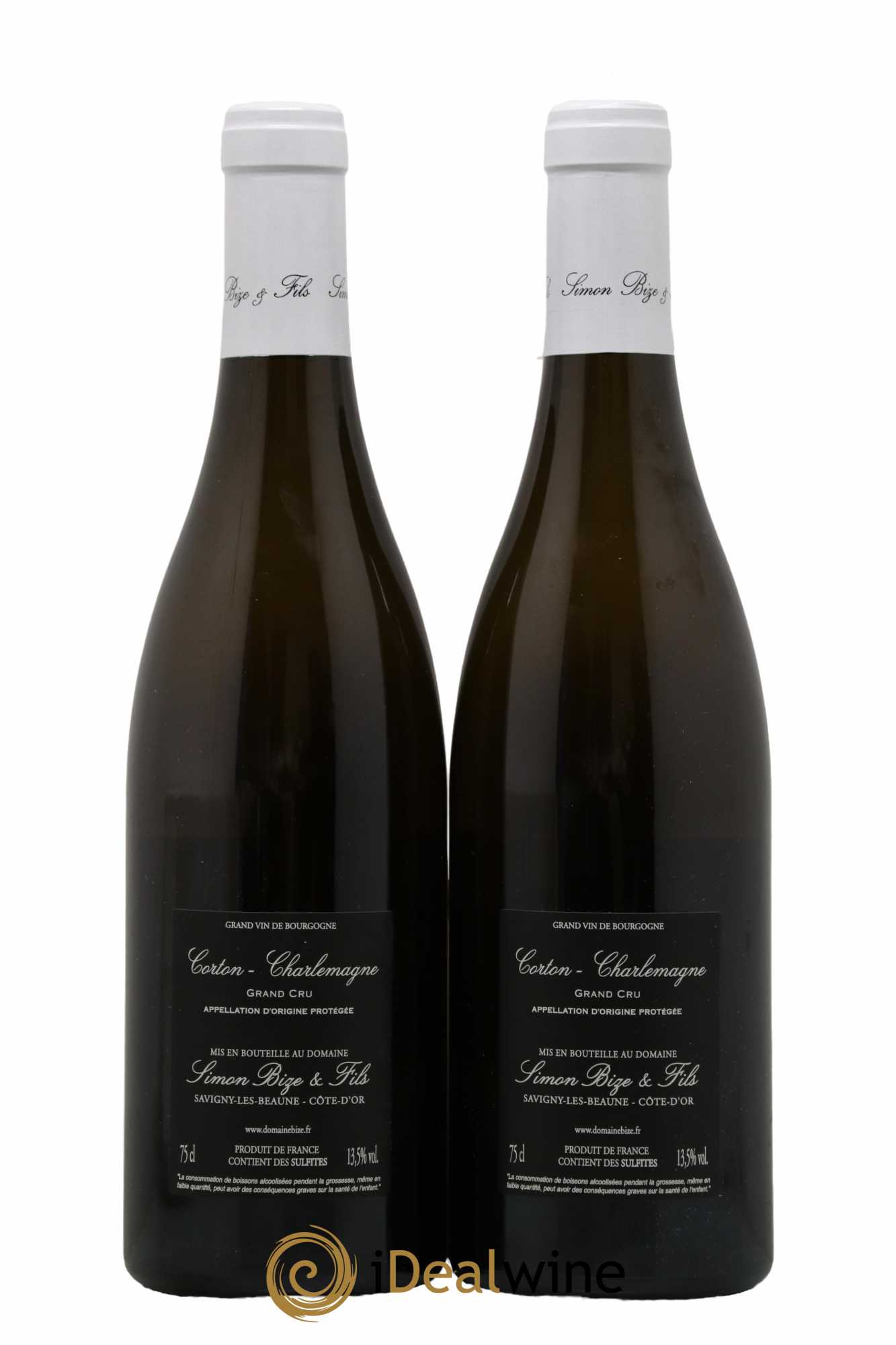 Corton-Charlemagne Grand Cru Simon Bize & Fils  2019 - Lot de 2 Bouteilles