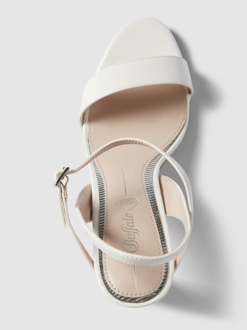 Sandalette mit Dornschließe Modell 'Jean' in weiß