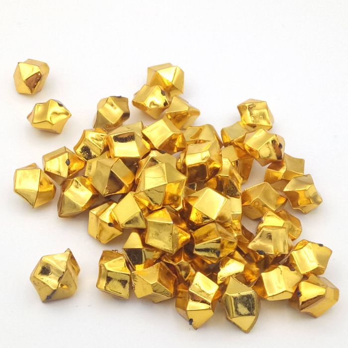 Set 50 Kristallsteine in glänzend gold