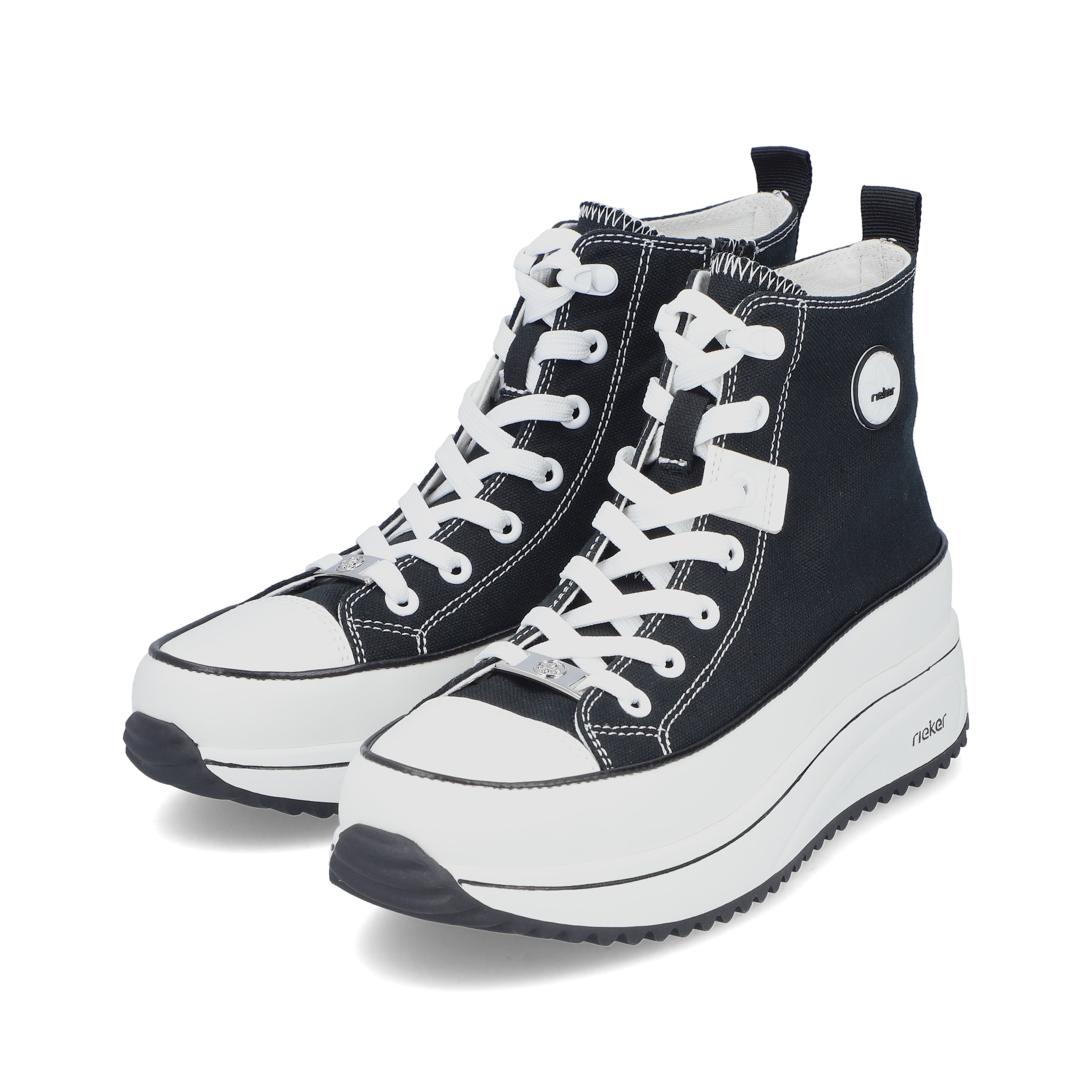 Rieker Damen Sneaker High tiefschwarz