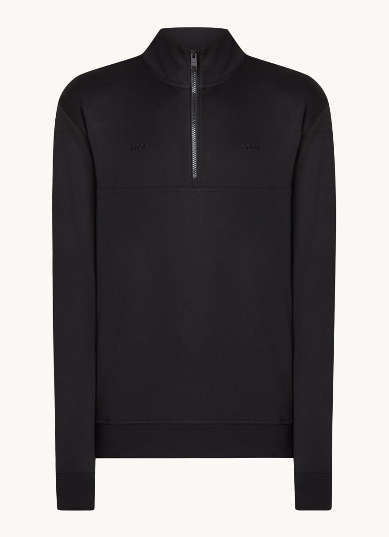Pulover HUGO BOSS cu fermoar și logo
