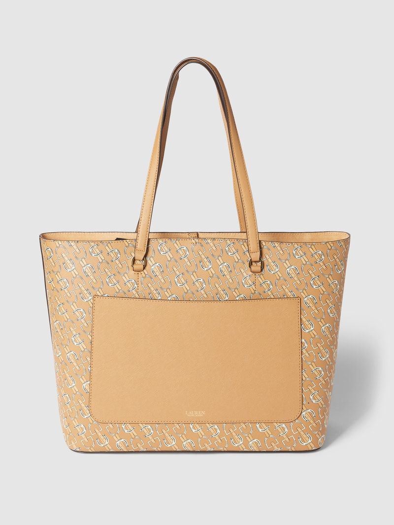 Tote Bag aus echtem Leder Modell 'KARLY' in taupe