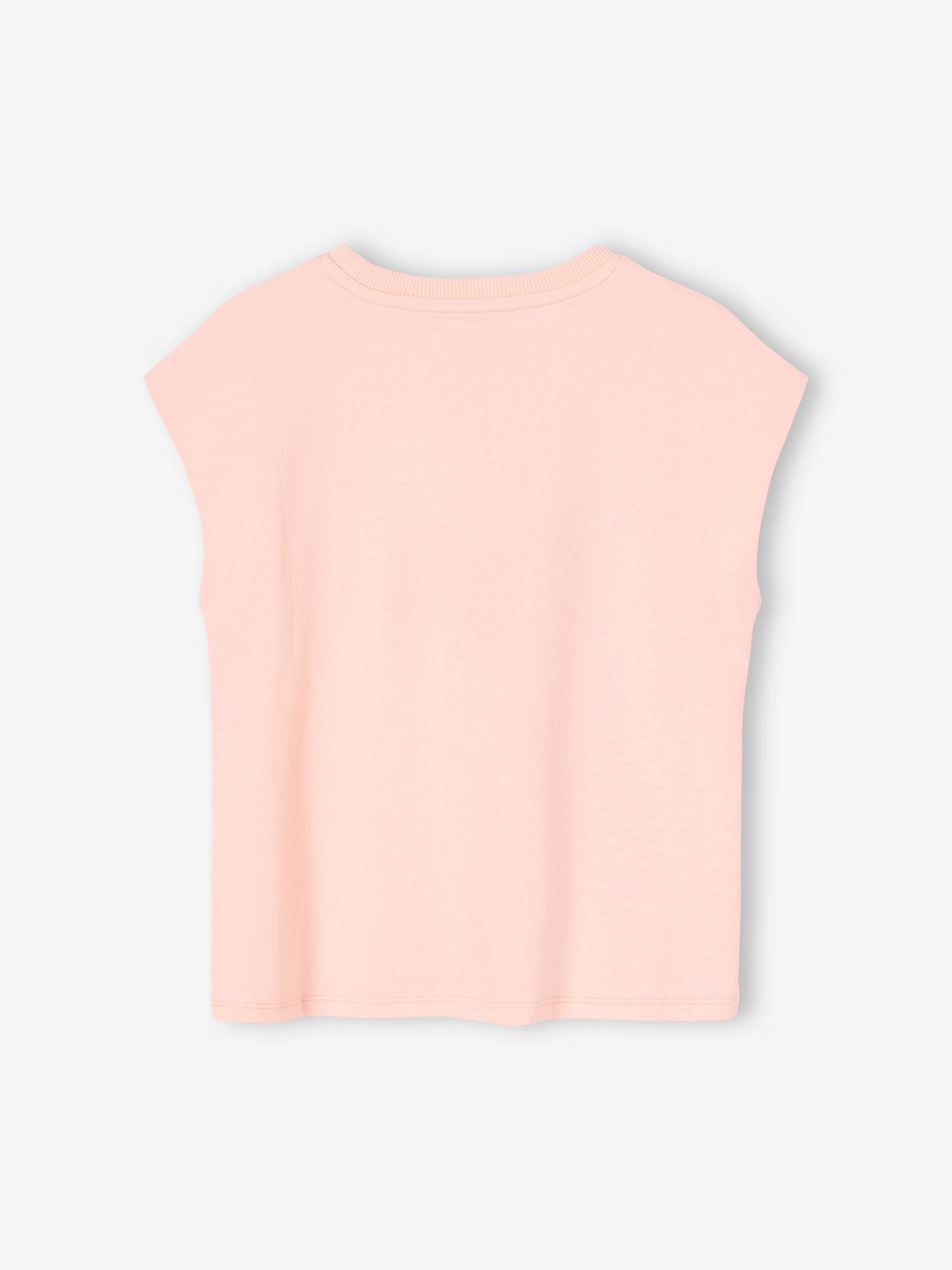 Vertbaudet Mädchen T-Shirt, Sommer-Print - rosa