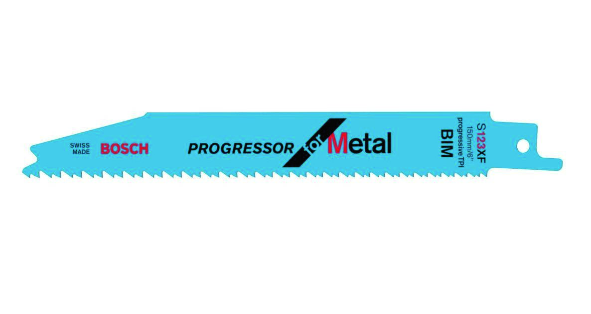 Lamă de ferăstrău sabie Bosch Blue Accessories 2608657937 S123XF Progressor pentru metal 150 mm 25 bucăți