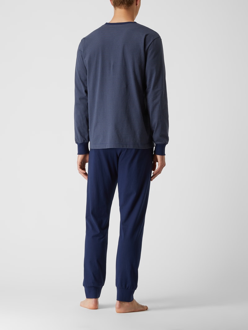 Pyjama aus Baumwolle in marineblau