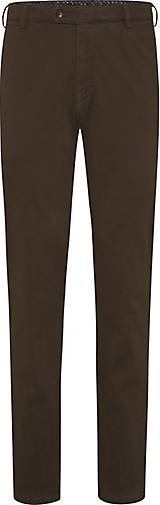 MEYER Chino-Hose Micro Print Baumwoll Twill Chino