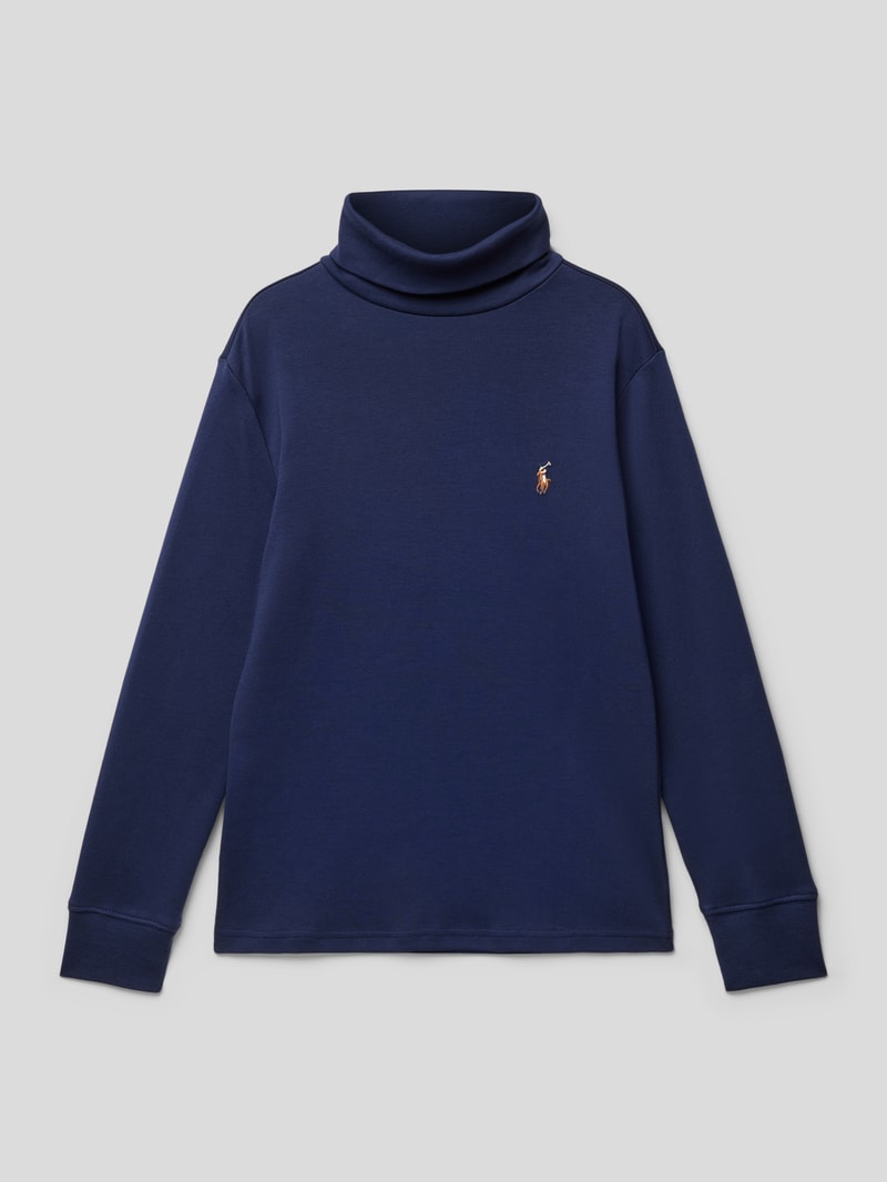 Sweatshirt mit Rollkragen in marineblau