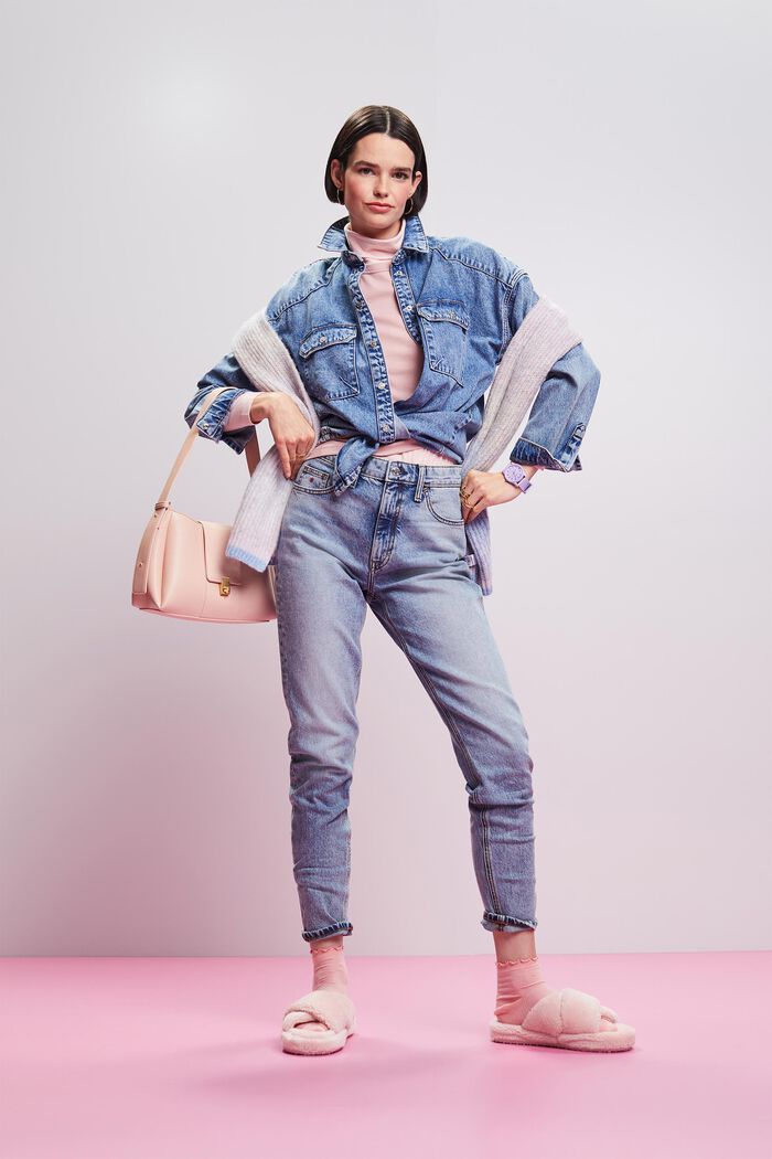 Klassische Retro-Jeans mit hohem Bund