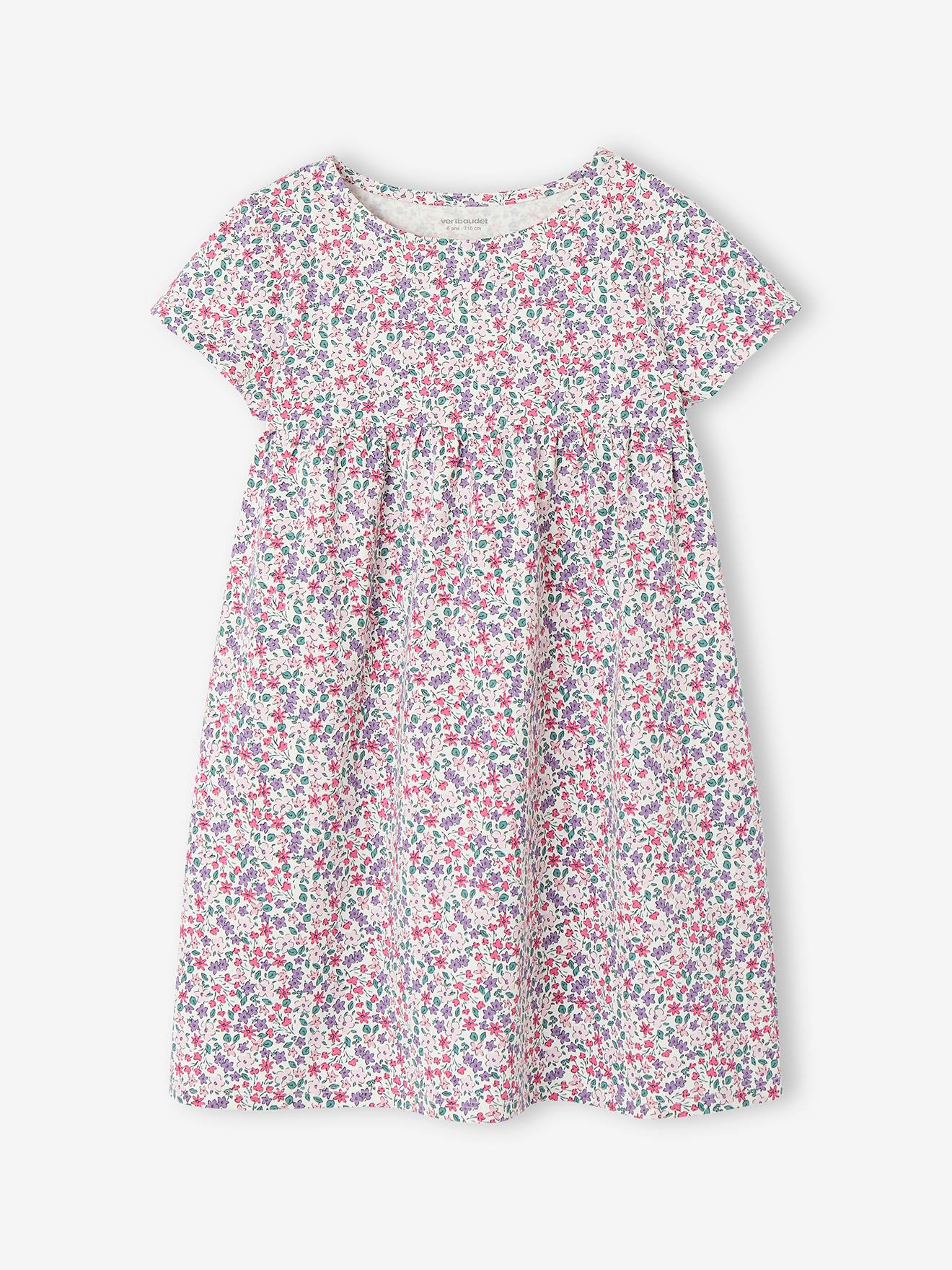Vertbaudet Mädchen-Set: Kleid + Cardigan Oeko Tex - malve