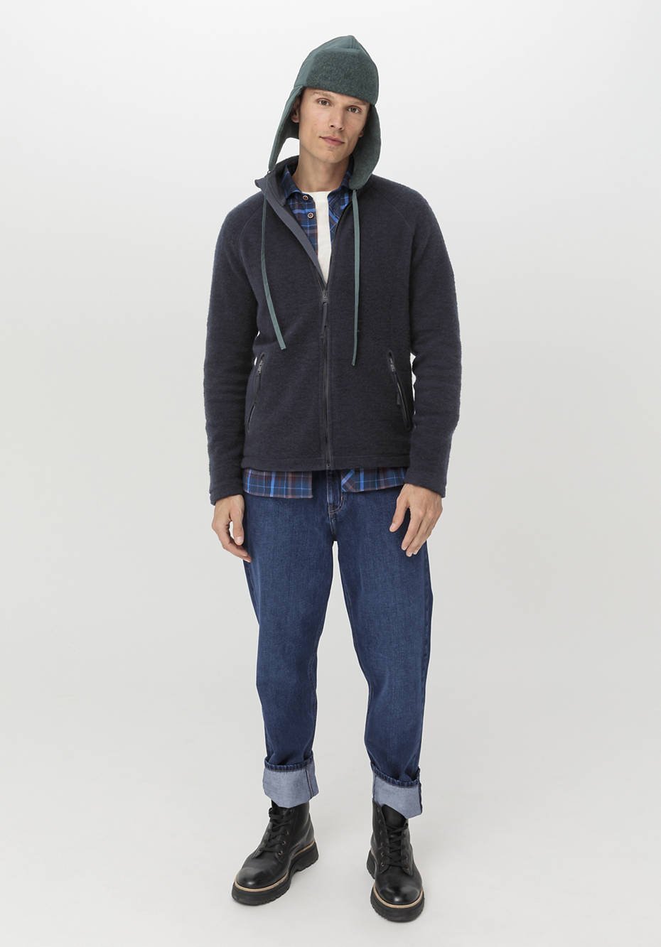 Wollfleece-Jacke aus reiner Bio-Merinowolle