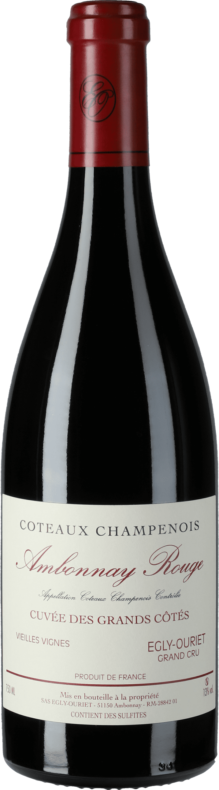 Egly - Ouriet: Coteaux Champenois Ambonnay Rouge Cuvée des Grands Côtés Vieilles Vignes Grand Cru 2020