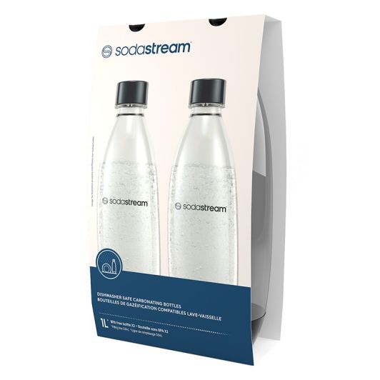 Sticle SODASTREAM – Set de 2 x 1L – Se pot spăla în mașina de spălat vase