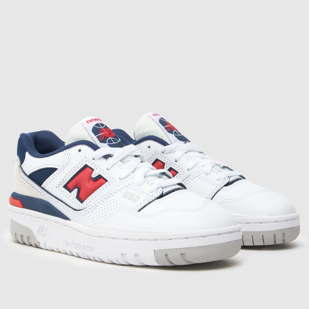 New Balance vita multifärgade 550 pojkar/ungdomsskor