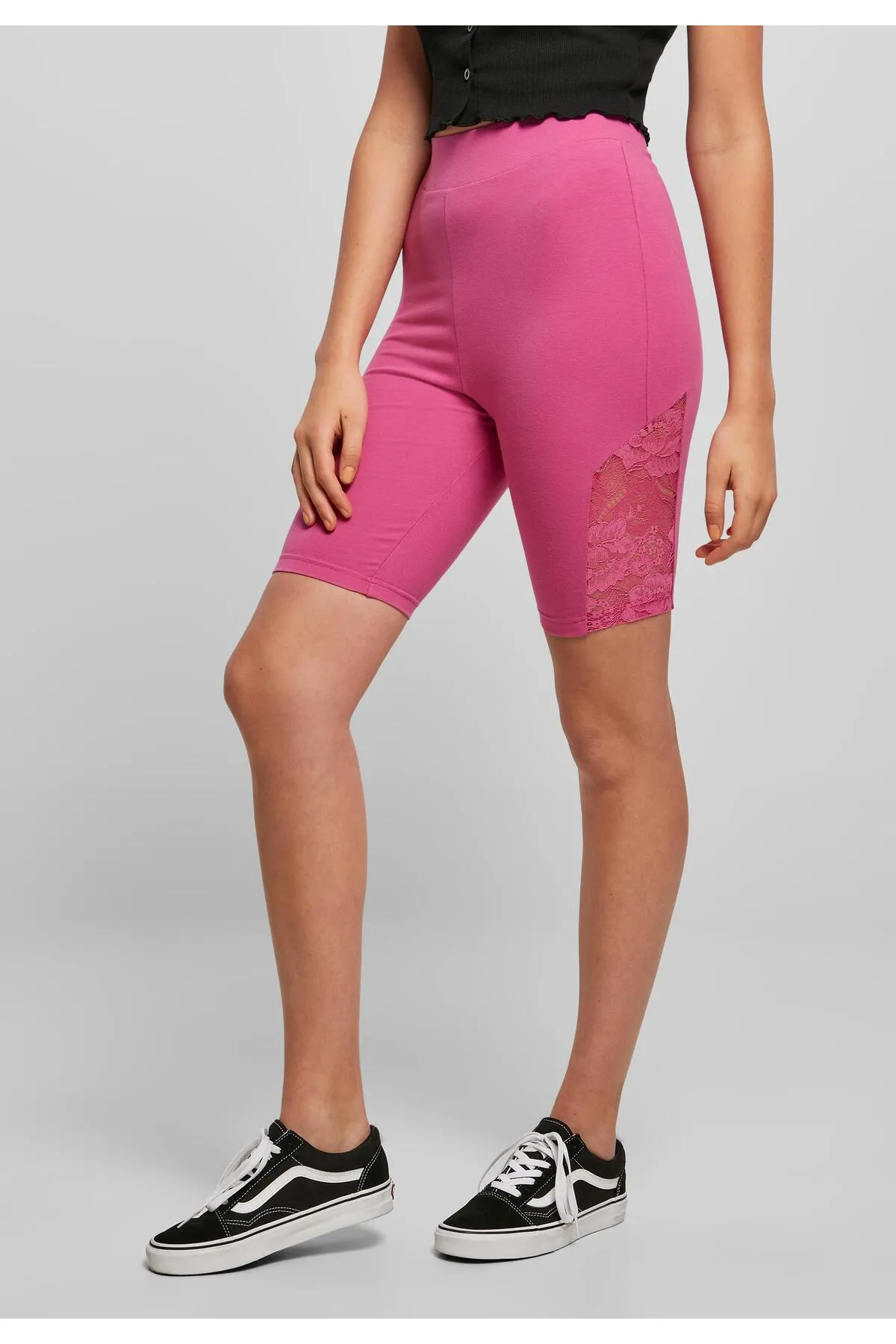 Urban Classics  Kurze Sporthose - Lila - Hoher Bund