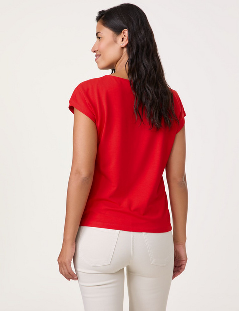 Figurumspielendes T-Shirt mit rundem Ausschnitt
