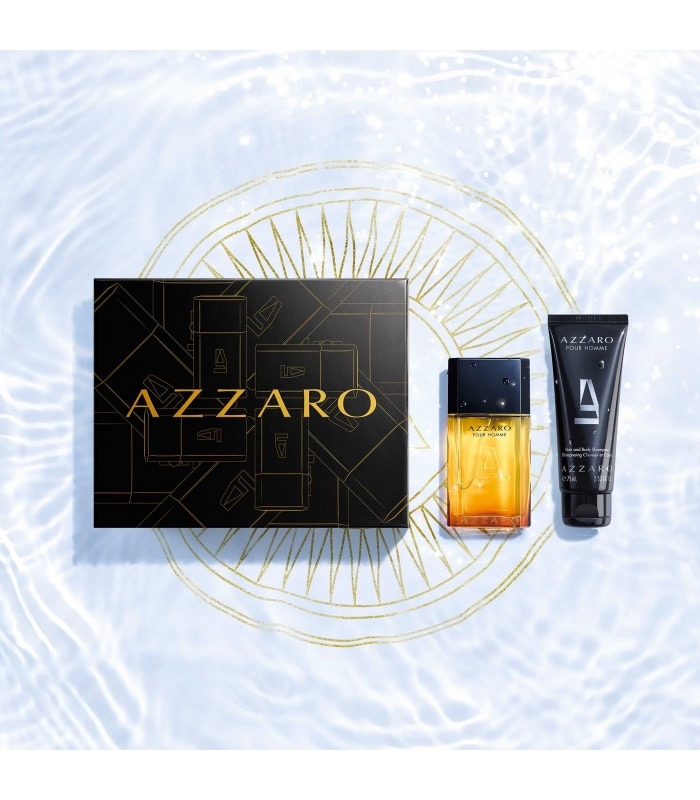AZZARO POUR HOMME-Coffret Eau de Toilette + Shampooing Cheveux et Corps