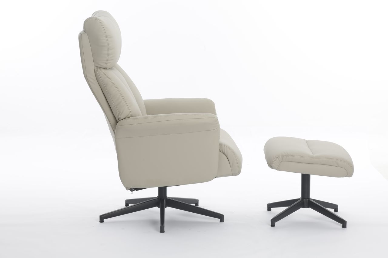 Happy Home Happy Home gepolsteter Relaxsessel mit Hocker HWP61-BEI beige