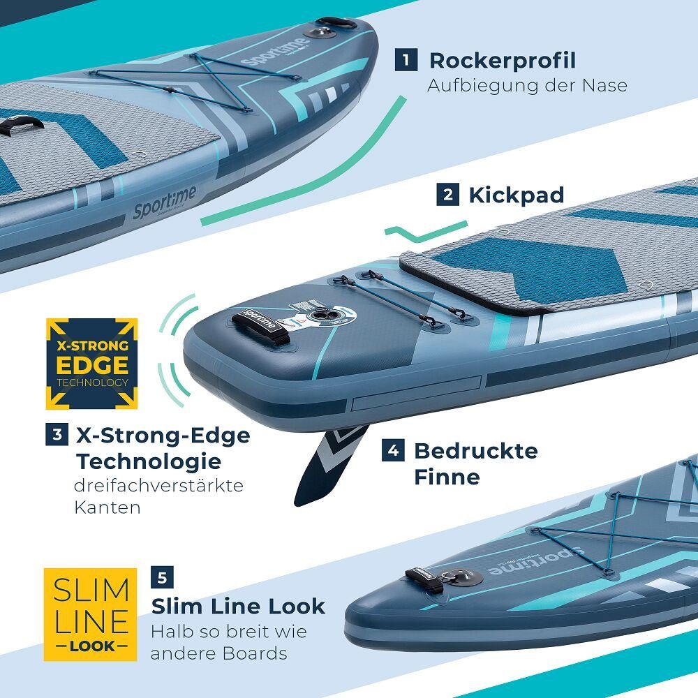 Sportime SUP-Board Stand Up Paddling Board Seegleiter Pro Kajak-/Hybrid-Set, Spitzen Board aus der Gladiator-SUP-Board Serien-Fertigung