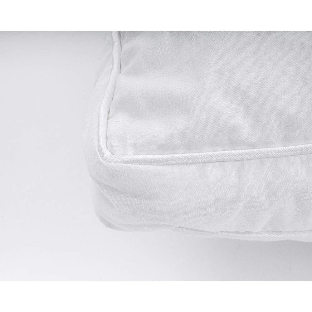 3-Kammer-Kopfkissen 3-KAMMER-3D-MIKROGEL-KISSEN WEISS, Sitheim-Europe, Füllung: Unten und oben: 120 g/m² Microgel-Polyester Kern: weiße Gänsefedern, Bezug: Baumwolle, seitenschläfer, rückenschläfer, Bauchschläfer